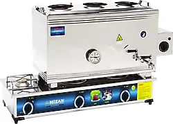 Mizan 60 Lık 40 lt Üç Demlikli Tüplü + Elektrikli Çay Kazanı