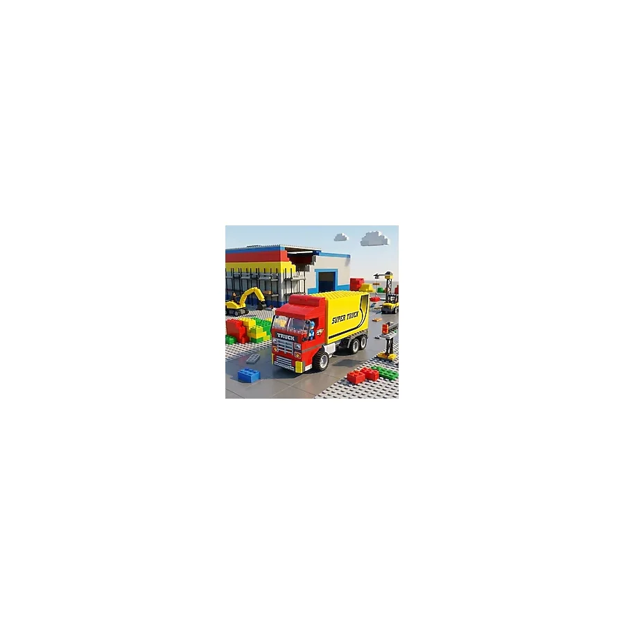 Mj Toys Tır Kamyon LEGO Yapı Blok Seti City Serisi 271 Parça Yapı Oyuncak Seti Kamyon LEGO Seti