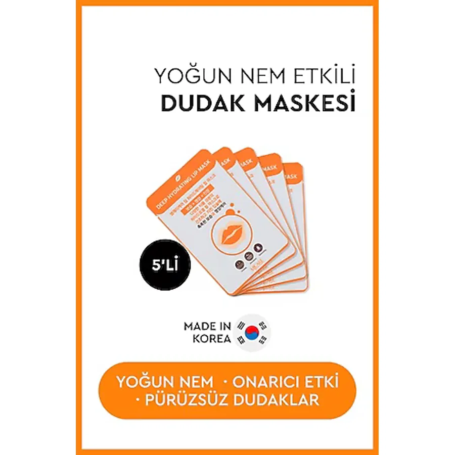 Mjcare Deep Hydrating Lip Mask - Yoğun Nemlendirici Dudak Maskesi 5'li