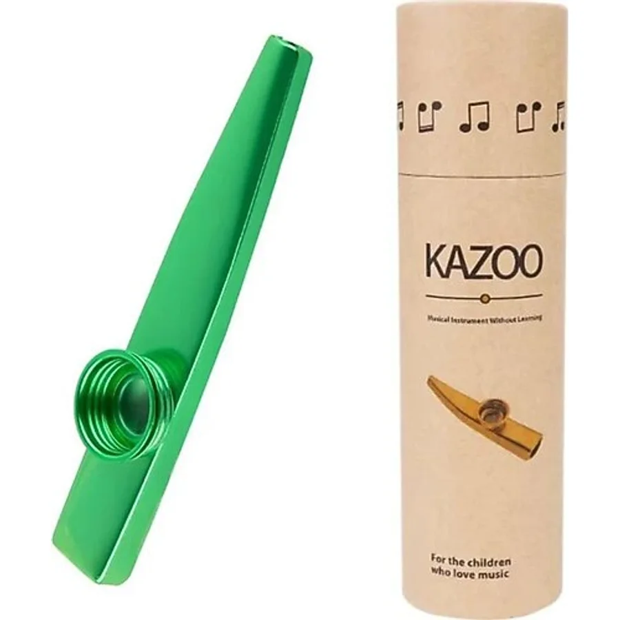 MK-01G Metal Kazoo Kutulu Alüminyum Alaşım Yeşil