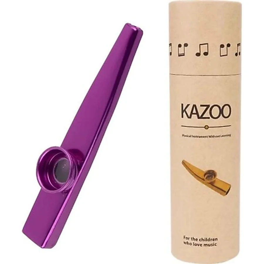 MK-01P Metal Kazoo Kutulu Alüminyum Alaşım Mor