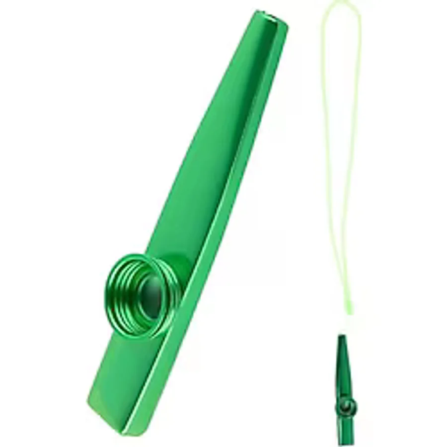 MK-02G Metal Kazoo İp Askılı Alüminyum Alaşım Yeşil