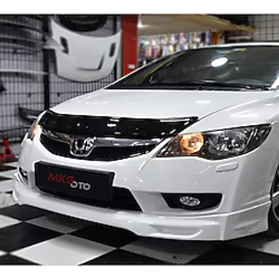 MKG Honda Civic Fd6 2006-2012 Ön Kaput Koruyucu Rüzgarlığı Piano Black 3.2 Mm Kalın Plastik