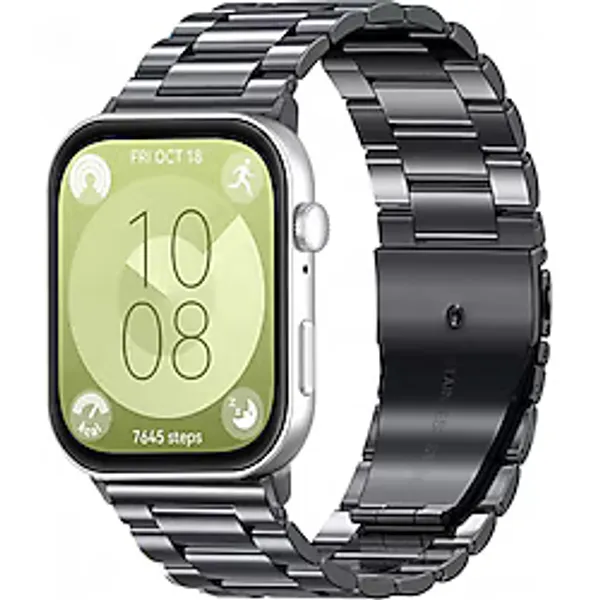 MMP SHOP Huawei Watch Fit 3 / Fit 4 / Fit 4 Pro / Fit 5 / Fit 5 Pro Uyumlu Paslanmaz Çelik Akıllı Saat Kordonu - Ayarlanabilir Metal Kordon