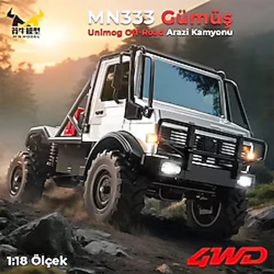 MN Model MN333 1/18 Mercedes Unimog U4000 4WD RC Crawler Offroad Uzaktan Kumandalı Araba Arazi Aracı Model Car Truck RTR