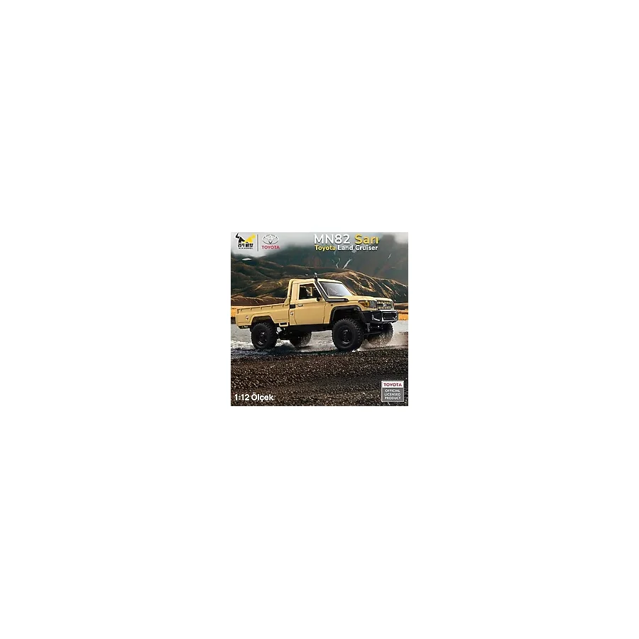 Mn Model Mn82 1/12 Toyota Land Cruiser Lc79 4wd RC Model Crawler Offroad Uzaktan Kumandalı Araba Truck RTR Lisanslı Sarı+dahili Işık Seti