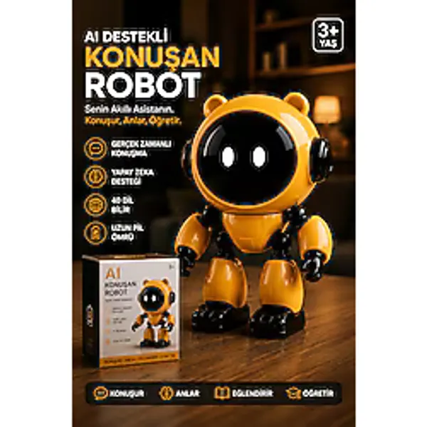 MOBEE Eğitici ve Öğretici İnteraktif Yapay Zeka Robot Oyuncak AI Robot Oyuncak 40 Dil Sohbet Et Şarjlı