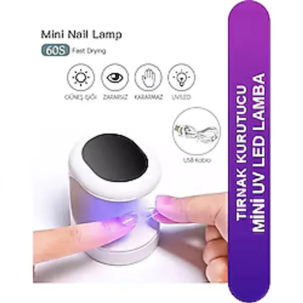 Mobee Mini Uv Led Işık Uv Led Işıklı Lamba Tırnak Kurutucu Oje Tırnak Kurutma Lambası