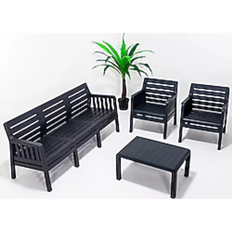 Mobetto Lara 3+1+1+Sehpa Mindersiz Bahçe & Balkon Takımı