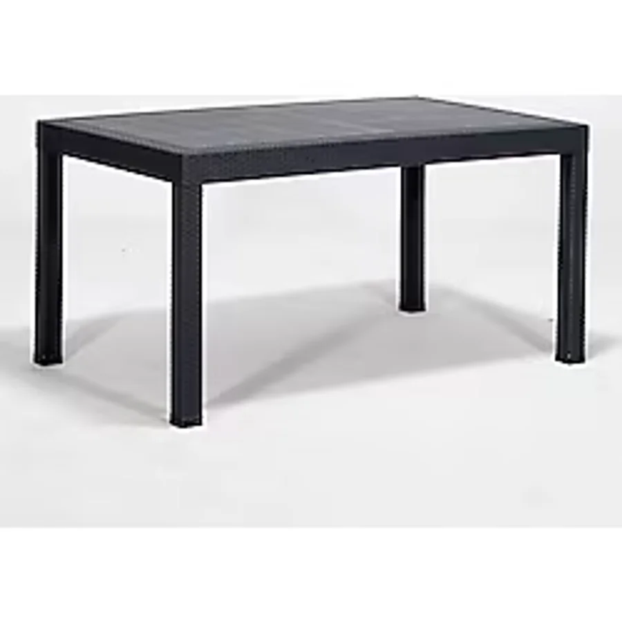 Mobetto Rattan 90X150 Camsız Antrasit Masa - Bahçe&balkon&teras - Renkli
