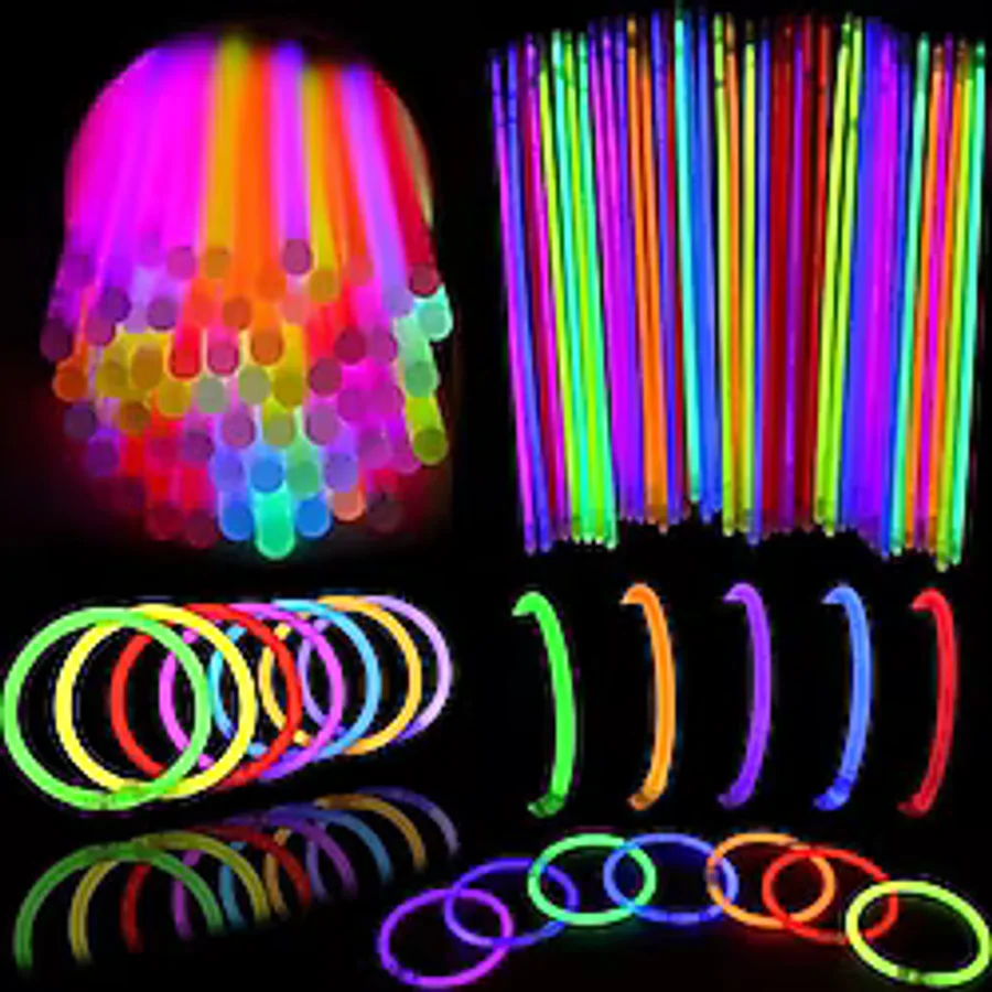 Mobgift Glow Stick Fosforlu Neon Çubuk 100 Lü Paket