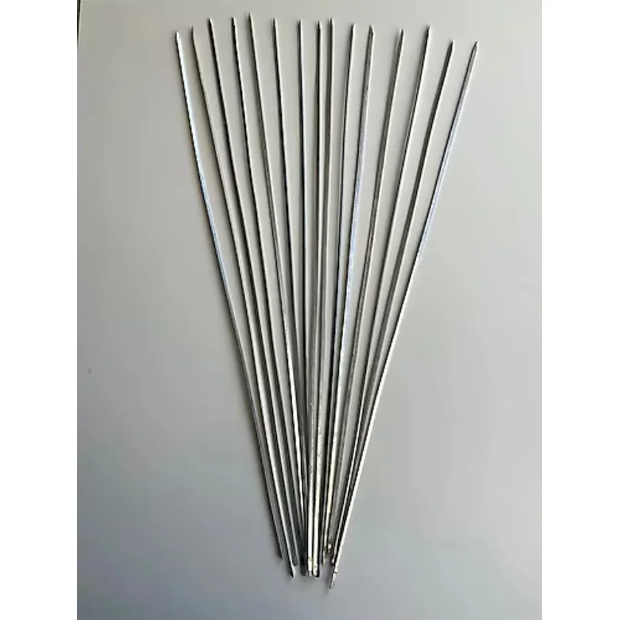 Mobilreyon 12 Adet Galvanizli Ciğer Şişi, Yassı Ciğer Şiş 55cm