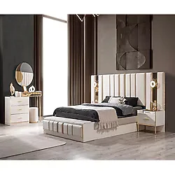 Mobilya Bazarı %100 Mdf Alyans Yatak Odası Takımı Şifonyer