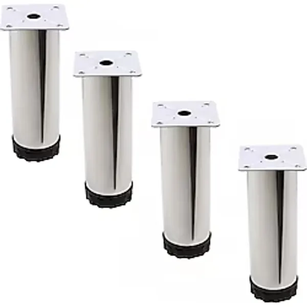 Mobilya Kanepe Baza Koltuk Metal Destek Ayağı Ayarlanabilir Krom Ayak 12 Cm ( 4 Adet)