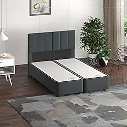 Mobpazar Yatak Başlığı, Kamelya Yatak Başlığı Antrasit 120x100 Cm