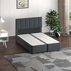 Mobpazar Yatak Başlığı, Kamelya Yatak Başlığı Antrasit 160x100 Cm