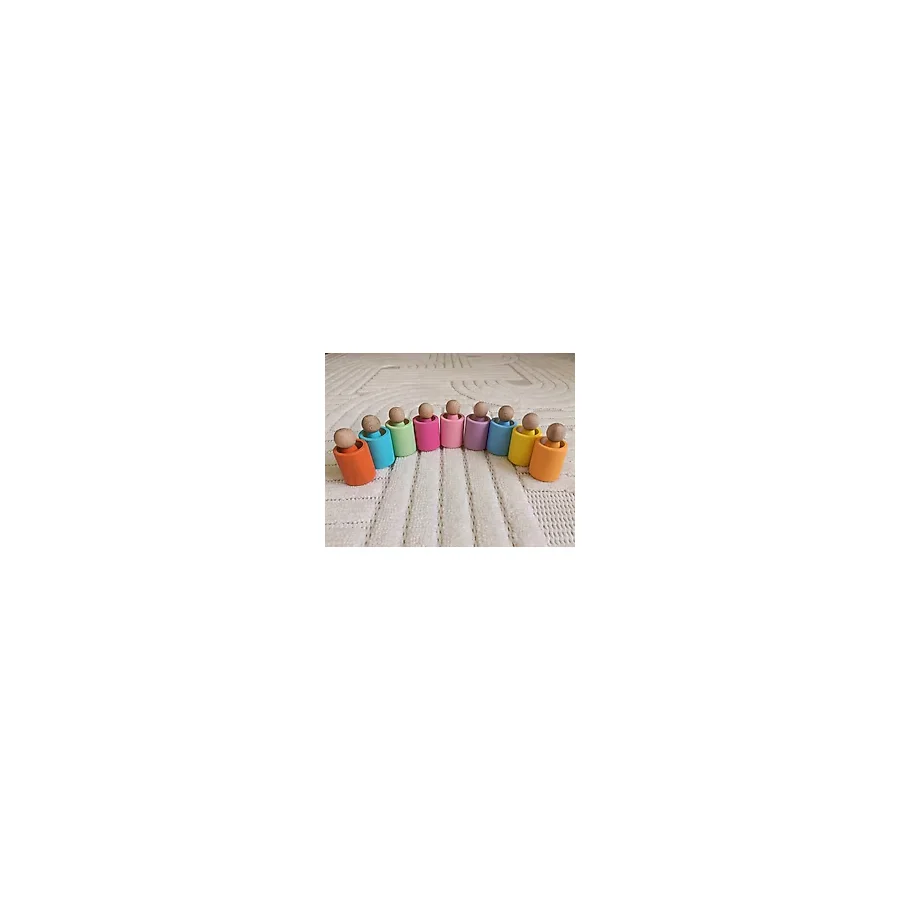 Moccotoys Waldorf Kaseler Peg Bebek Seti - 9 Renk