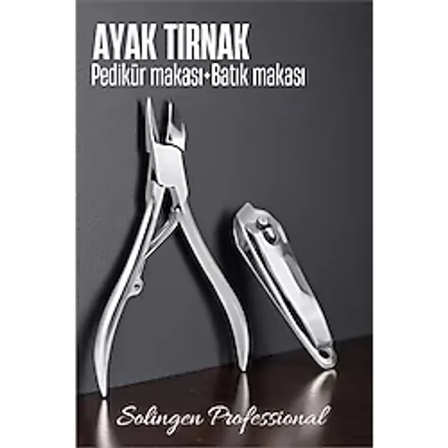 Modacar Ayak Tırnak Makası Batık Tırnak Makas Seti Pedikür Tırnak Makası Merys Solingen