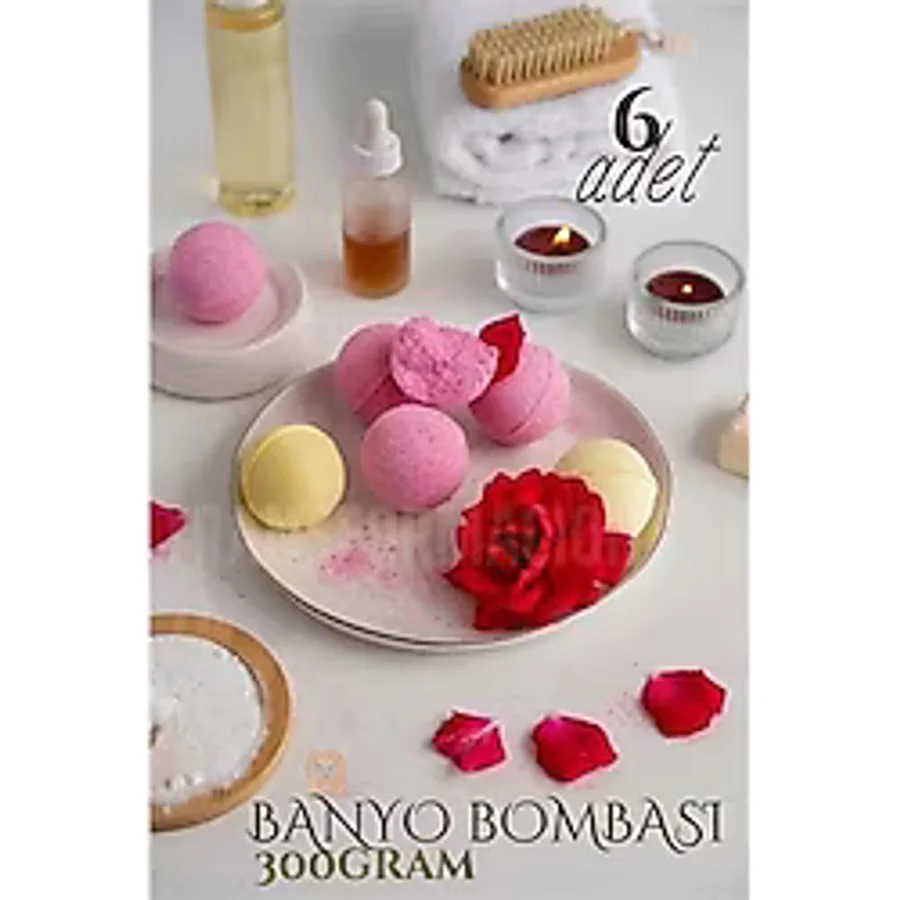 Modacar Banyo Bombası Jakuzi Küvet Banyo Bombası Topu 6 Adet 300 Gr