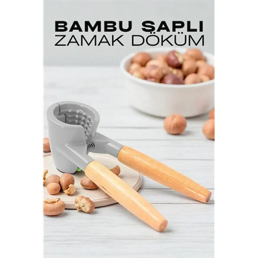 Modacar Fındık ve Ceviz Kırıcı - Bambu Saplı Döküm Ceviz Fındık Kıracağı