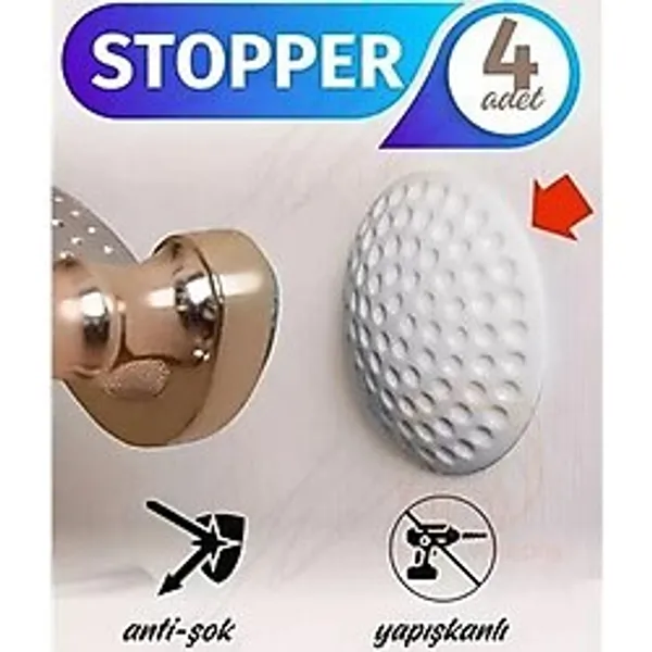 ModaCar Kapı Stopperi Golf Topu Model Kapı Çarpma Önleyici 4 Adet