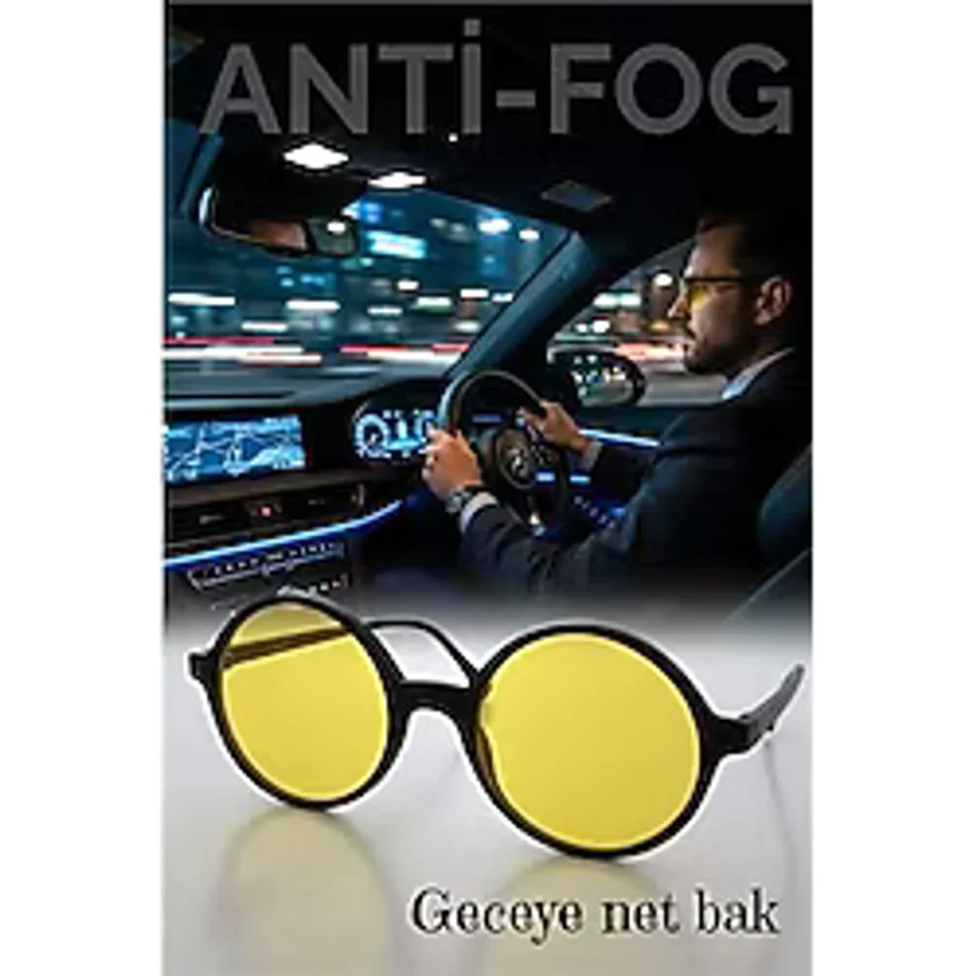 Modacar Parlama Önleyici Gece Sürüş Görüş Gözlüğü Sis Far Işık Önleyici Anti-Fog Gözlük