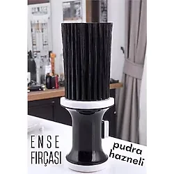Modacar Pudra Hazneli Ense Fırçası Saç Temizleme Fırçası - Berber Temizlik Fırçası- Kuaför Berber Malzemesi