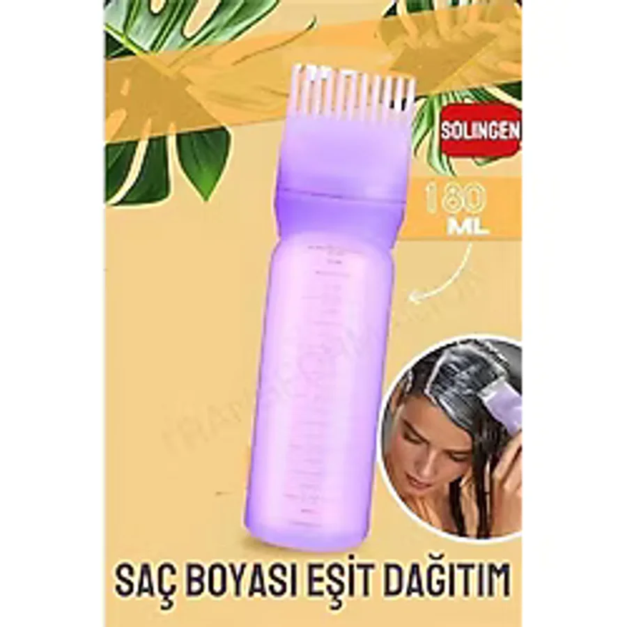ModaCar Saç Boyası Eşit Dağıtım Şişesi Doldurulabilir Taraklı Aplikatör Solingen Professional