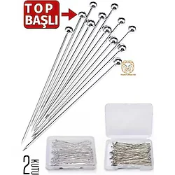 ModaCar Top Başlı İğne 2 Kutu 100 Adet Başörtü İğnesi Toplu İğne