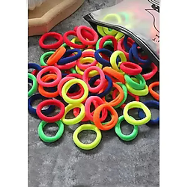 ModaRESSO 25 Adet Çantalı KÜÇÜK Lastik Toka Seti - KIZ ÇOCUK Yumuşak Havlu Saç Tokası- Mini Örgü Havlu Kumaş