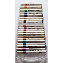 Modellino Akrilik Marker Kalem Şeffaf Beyaz Plastik Çantalı / 24-36-48-60 Renk Seçenekli Acrylic Painter - 36 Renk