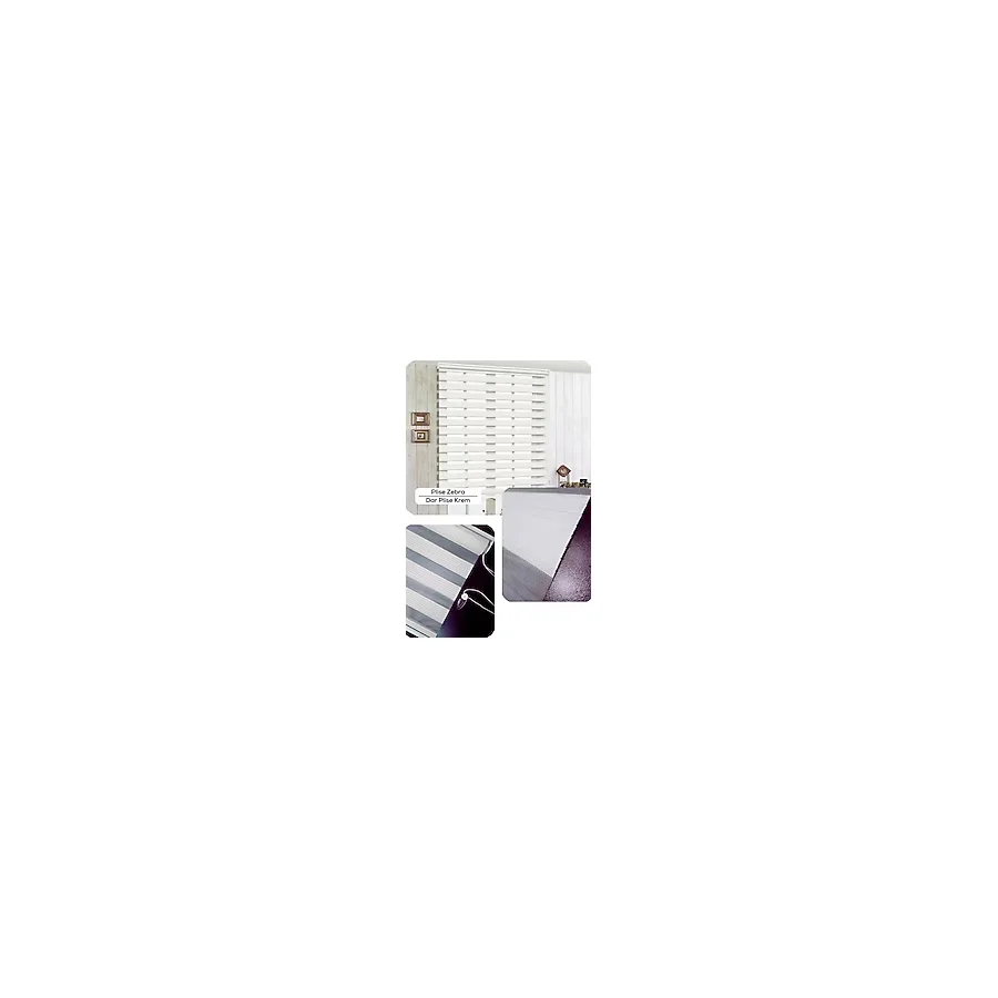 Modern Dar Plise Krem Zebra Stor Perde , Alüminyum Kasalı Yüksek Kaliteli - KREM DP5631/02V