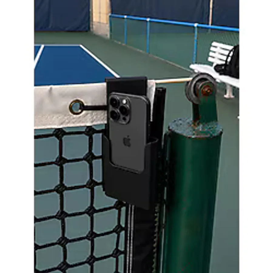 ModuLab 3D Tenis Filesi Çift Taraflı Telefon Tutucu ve Video Kayıt Aparatı - Siyah Antrenman Maç Kayıt Standı 3D Baskı