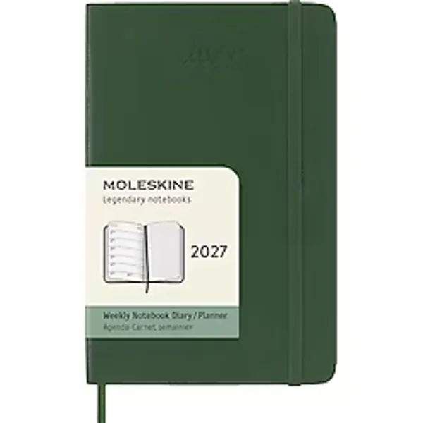 Moleskine 2027 12 Ay Haftalık Ajanda Cep Boy 9X14 Cm. Yumuşak Kapak Mersin Yeşili