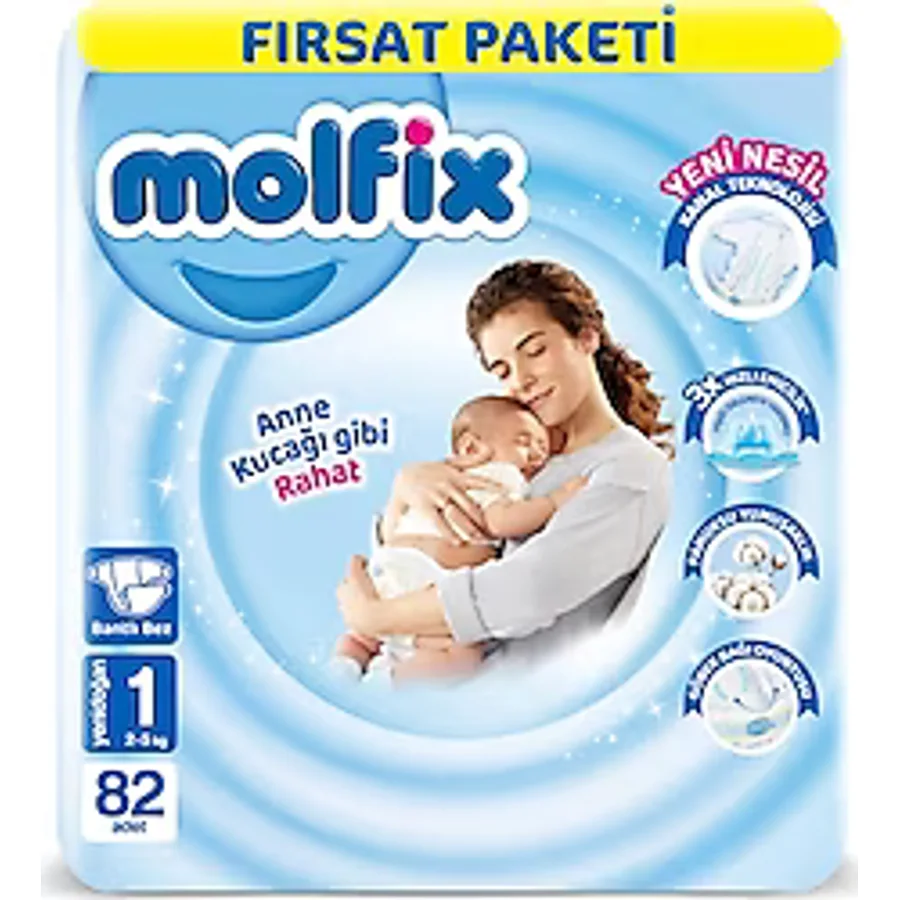 Molfix 1 Numara Yenidoğan 82'li Bebek Bezi