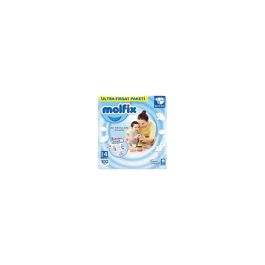 Molfix 4 Numara Maxi 100'lü Bebek Bezi