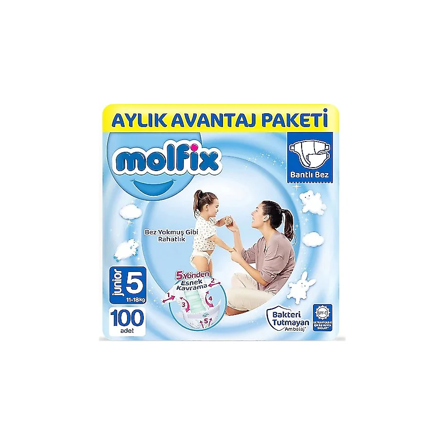 Molfix 5 Numara Junior 100'lü Bebek Bezi