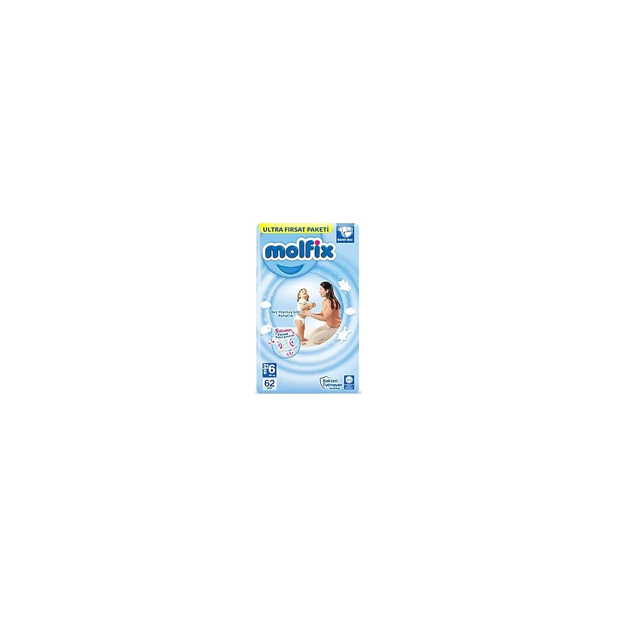 Molfix 6 Numara Extra Large 62'li Bebek Bezi