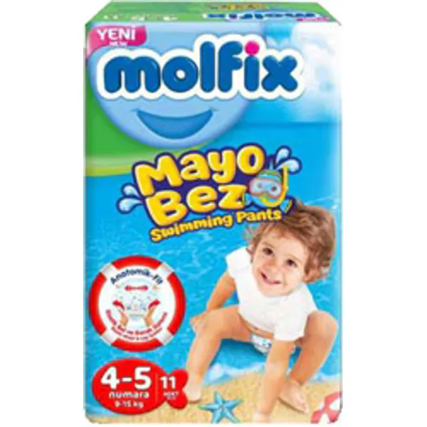 Molfix Swimming Pants 4-5 Numara 11'li Mayo Bez