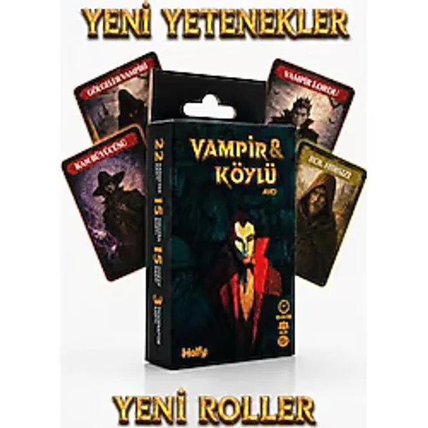 Molfy Vampir Köylü Avcı Kutu Oyunu - Geliştirilmiş Rol Yapma Ve Parti Kart Oyunu, 4-8 Oyuncu, 13+ Yaş, Aile Ve Arkadaş Grubu Eğlence Seti, Ev Partisi İçin Strateji Ve Hediye Kartları