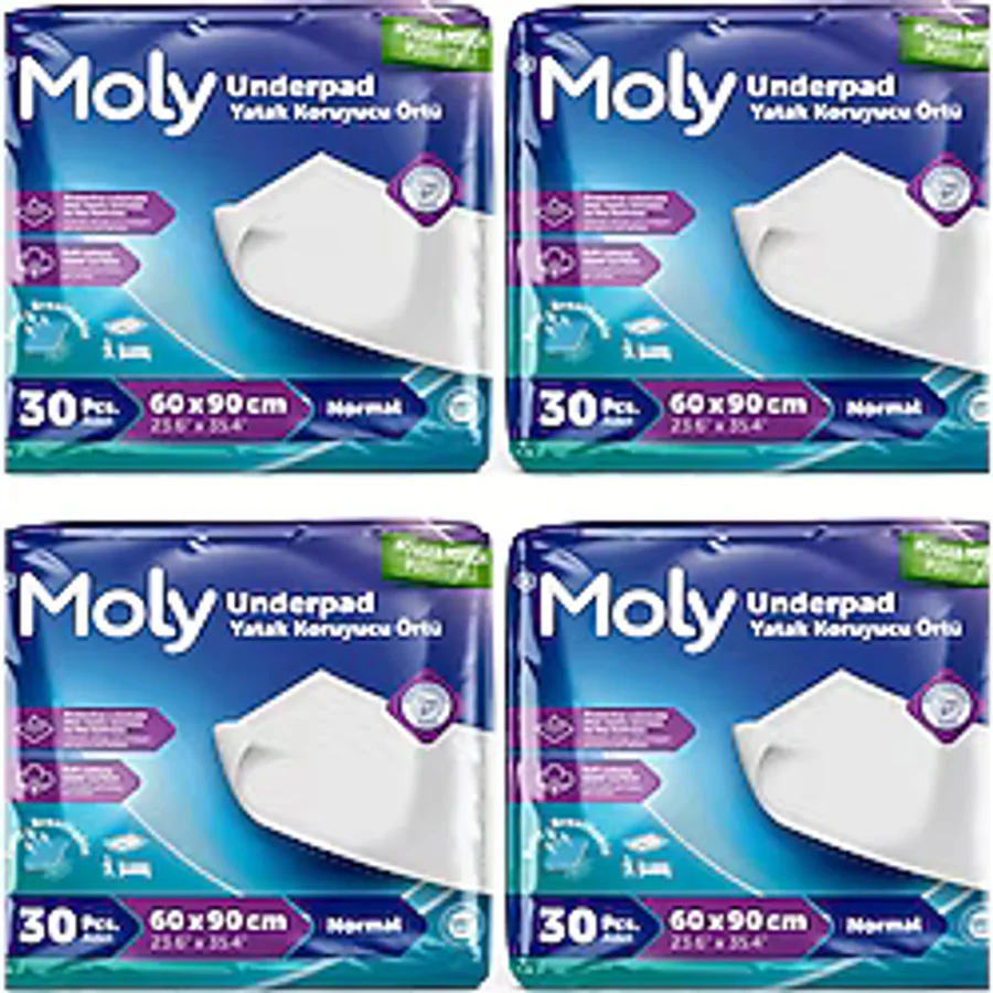 Moly 60x90 cm 30'lu 4 Paket Yatak Koruyucu Örtü