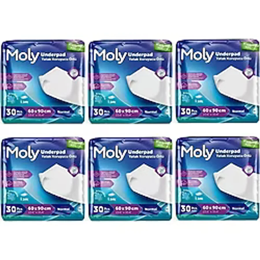 Moly 60x90 cm 30'lu 6 Paket Yatak Koruyucu Örtü