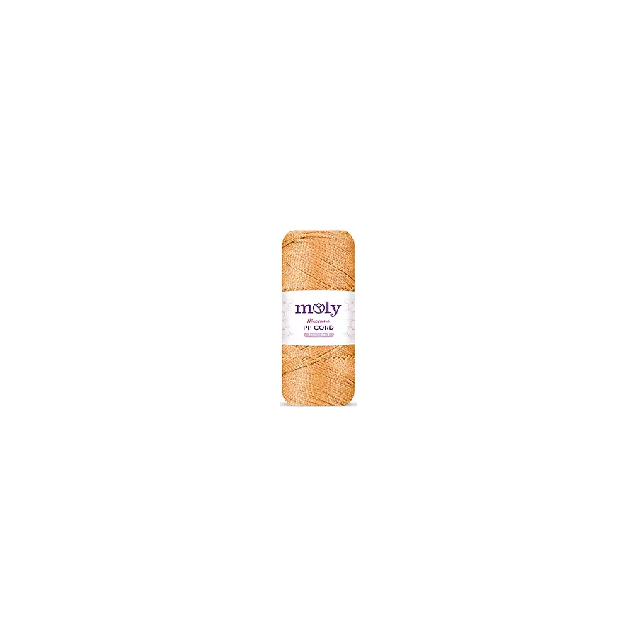Moly PP Cord Polyester Makrome No:3 1mm 049-Sarı Örgü İpi 100 Gram