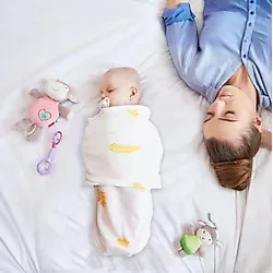 Mommyslab Yeni Sezon 0-4 Ay Desenli Renkli Cırtlı Hazır Bebek Kundak - Pamuk Kundak %100 Pamuk