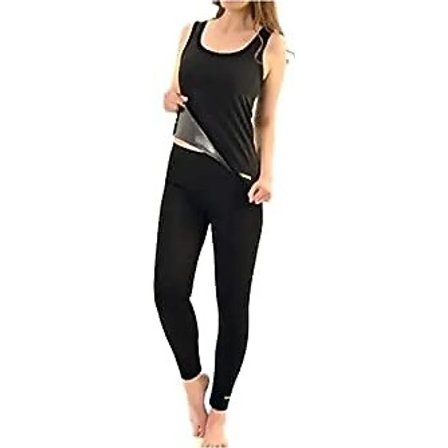 Momslab TERMAL SAUNA TAYT ATLET TAKIMI (SİYAH / 2XL)