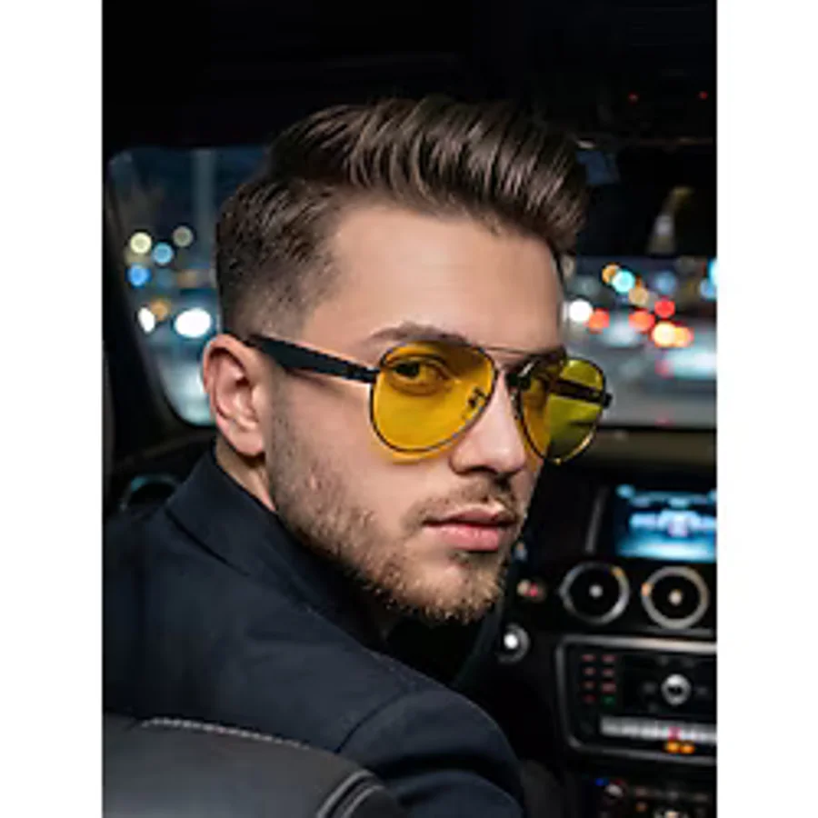 MONAL EYEWEAR Gece Görüş/Sürüş Gözlüğü Polarize/UV400 Koruma Yansıyan/Parlayan Işığı Keser Rahat Kullanım Sağlar