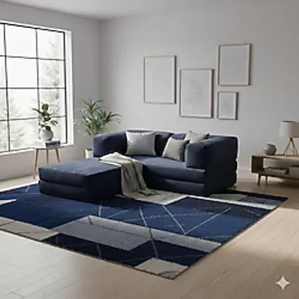 MONAMI Dechome Modern Fitilli Kadife Köşe Koltuk 180X180 Köşe Takımı Modüler Köşe Takımı Yataklı L Koltuk Fitilli Kadife - Lacivert