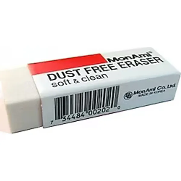 Monami Dust Free Büyük Boy Silgi Beyaz 20Lİ Paket