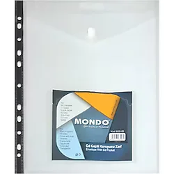 Mondo Dosya Koruyucu Zarf Cd Cepli 11 Delikli Şeffaf