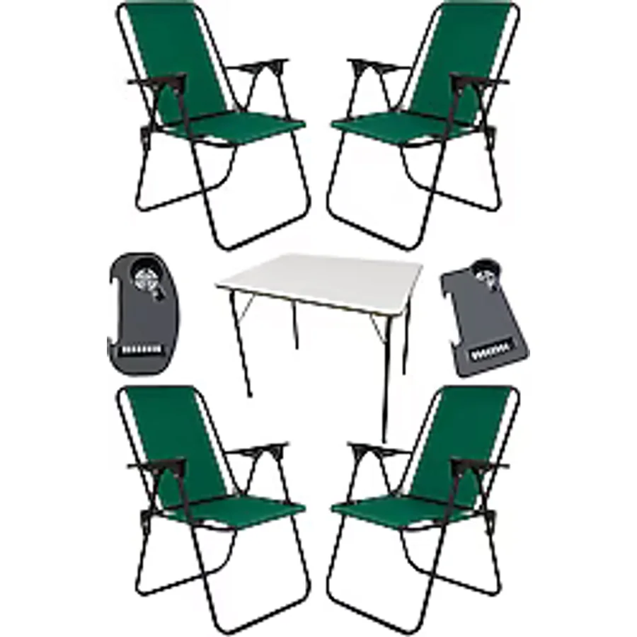 Moniev Litea 50x70 cm 3 Kişilik MDF Kamp Masa Sandalye Takımı